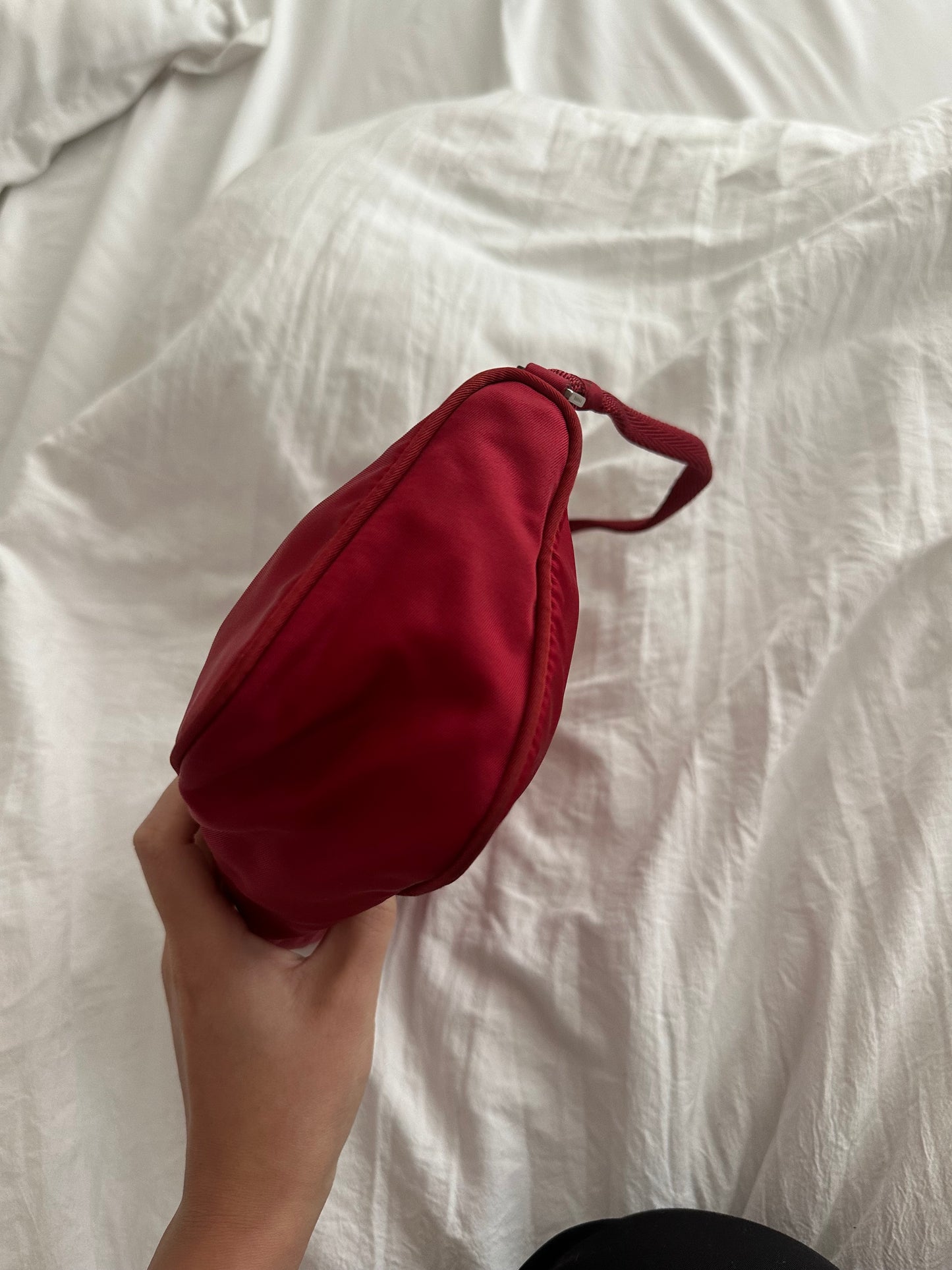 Prada Red Nylon Shoulder Bag