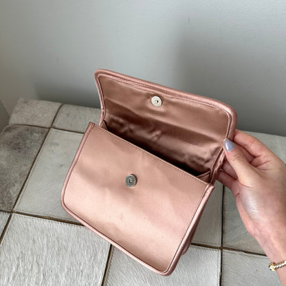 Prada Light Pink Silk Flower Bag With Mirror