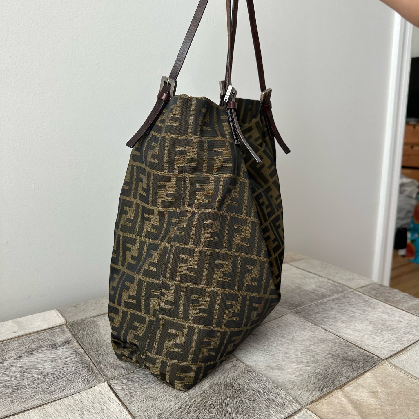 Fendi Zucca Monogram Shoulder Tote