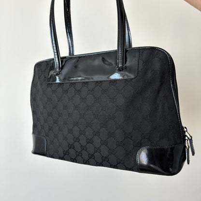 Gucci Monogram Black Shoulder Bag