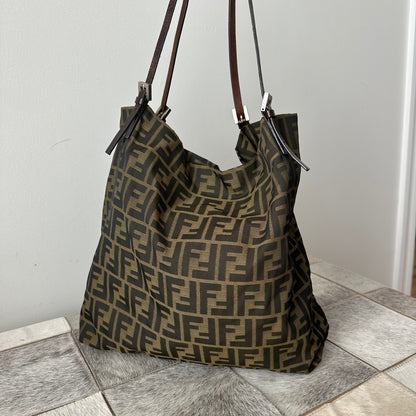 Fendi Zucca Monogram Shoulder Tote