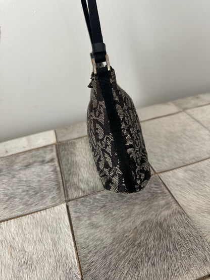 Christian Dior Black Monogram Shoulder Bag