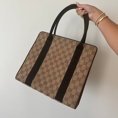 Gucci Brown Monogram Classic Structured Tote