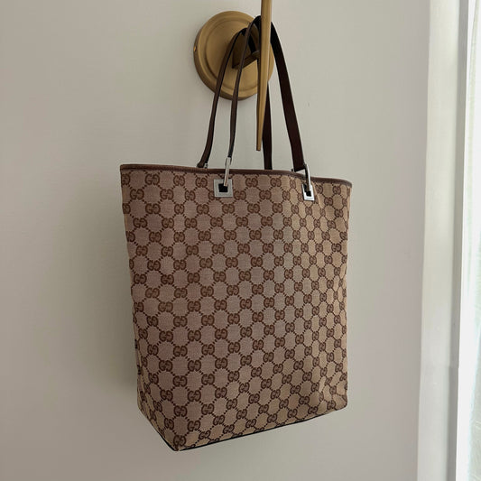 Gucci Brown Monogram Bucket Bag