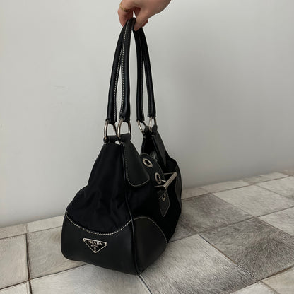 Prada Black Silver Moon Bag