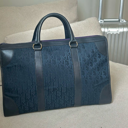 Christian Dior Navy Diorissimo Monogram Trotter Tote Bag