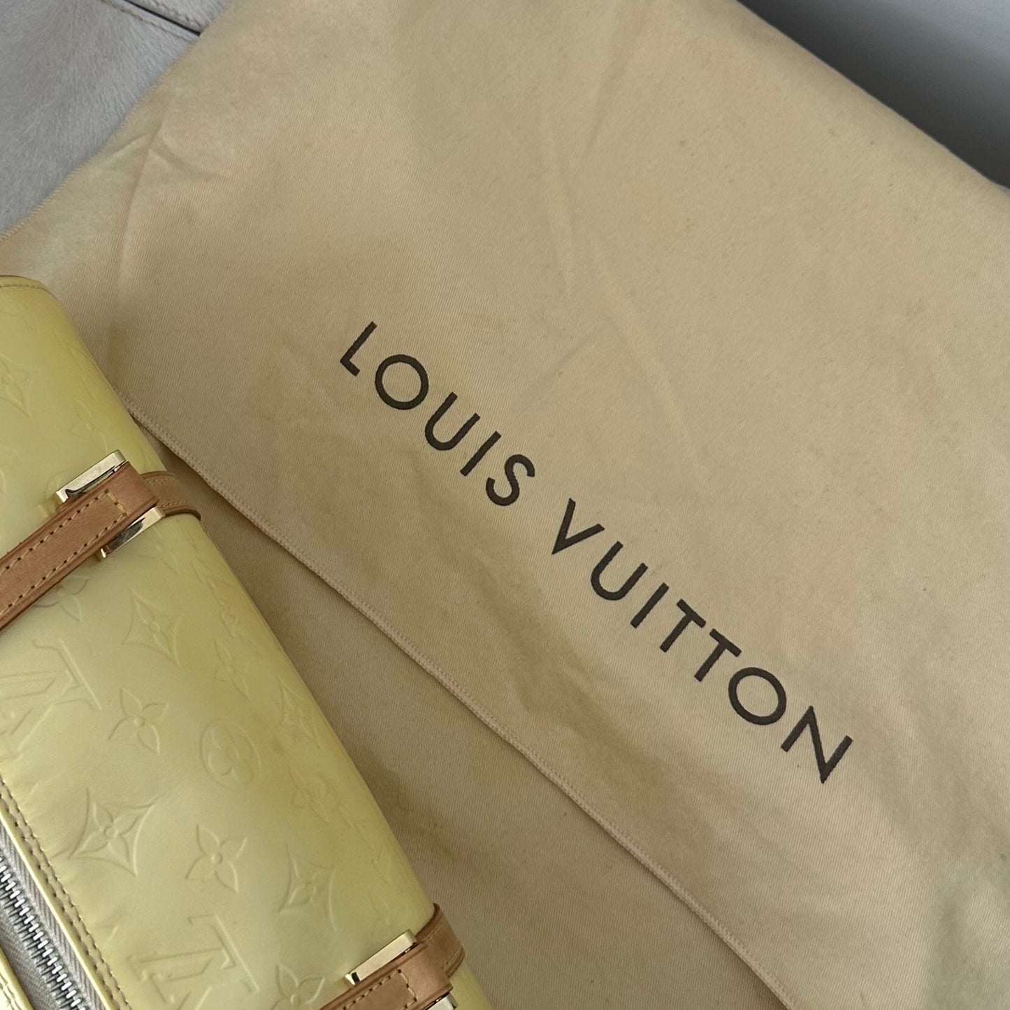 Louis Vuitton Yellow Vernis Bedford Bag w/ Dustbag