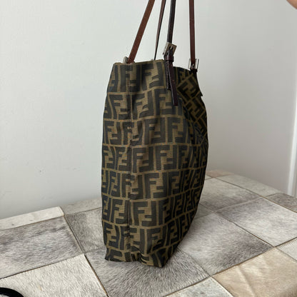 Fendi Zucca Monogram Shoulder Tote