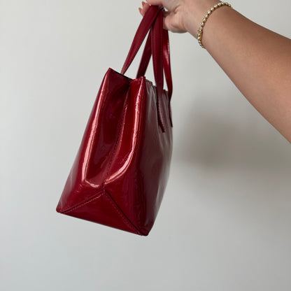 Louis Vuitton Red Vernis Patent Leather Monogram Wilshire Bag