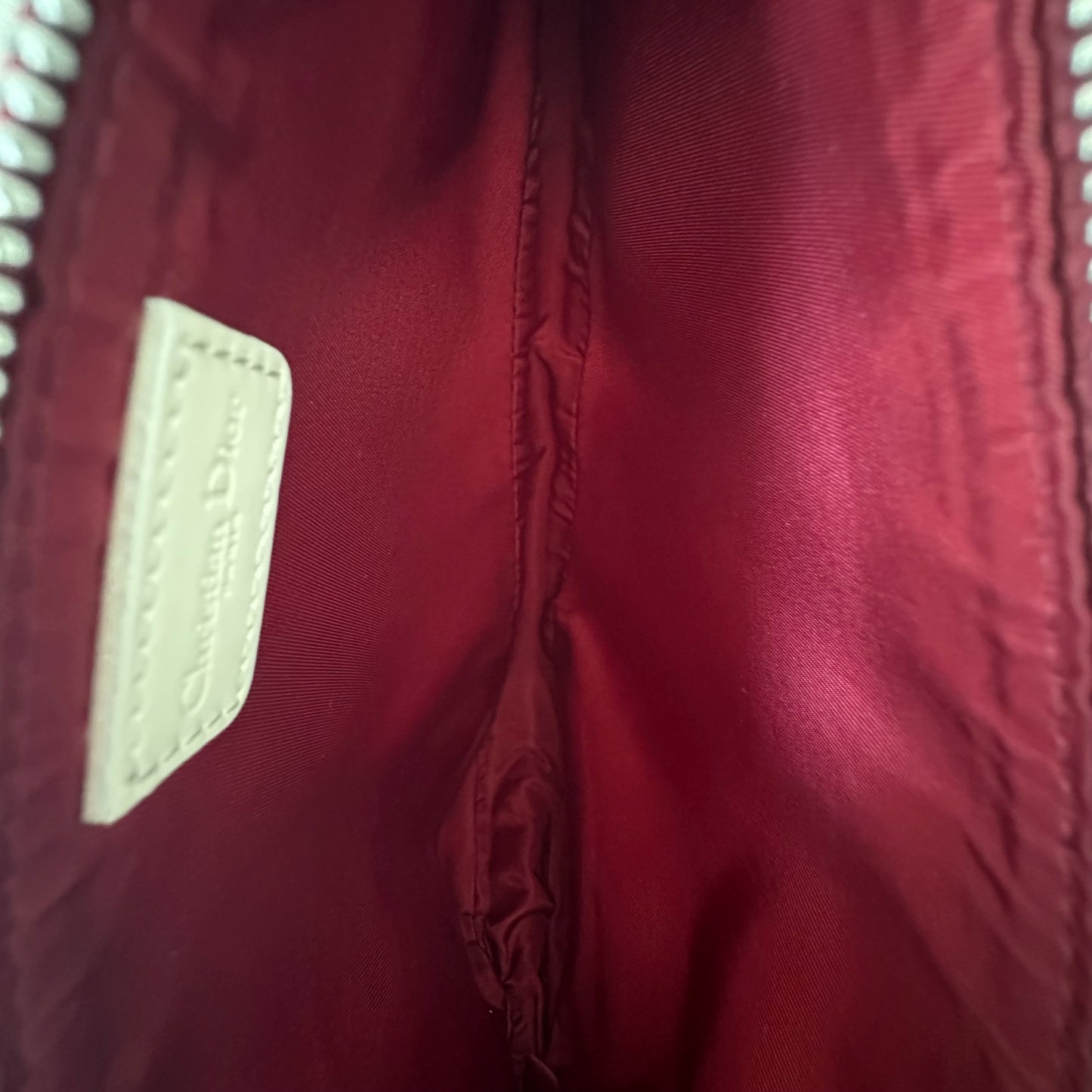 Christian Dior Burgundy Monogram Trotter Saddle Shoulder Bag