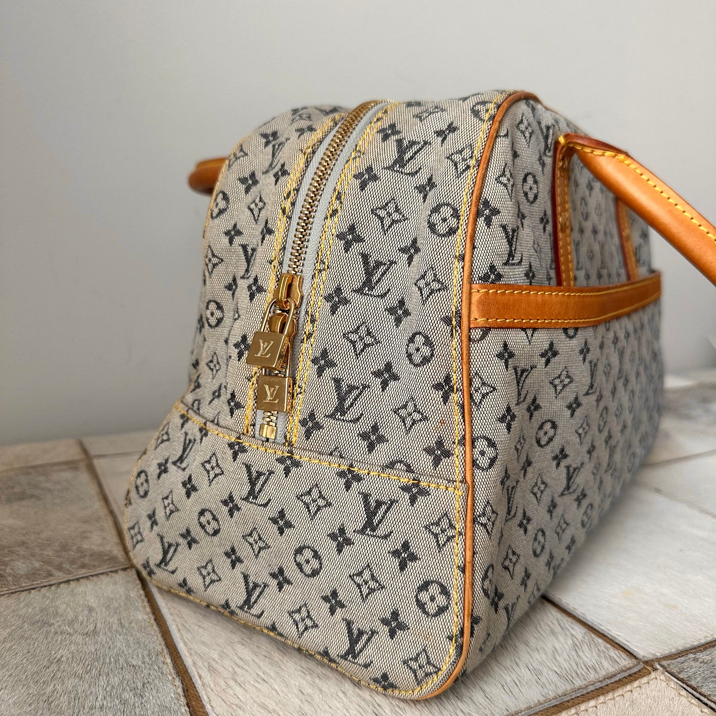 Louis Vuitton Denim Monogram Mini Marie Boston Bag