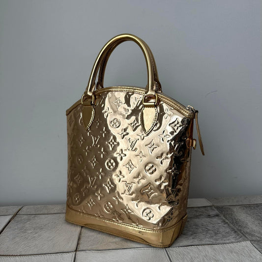 RARE Louis Vuitton 2005 Gold Miroir Lock It Bag