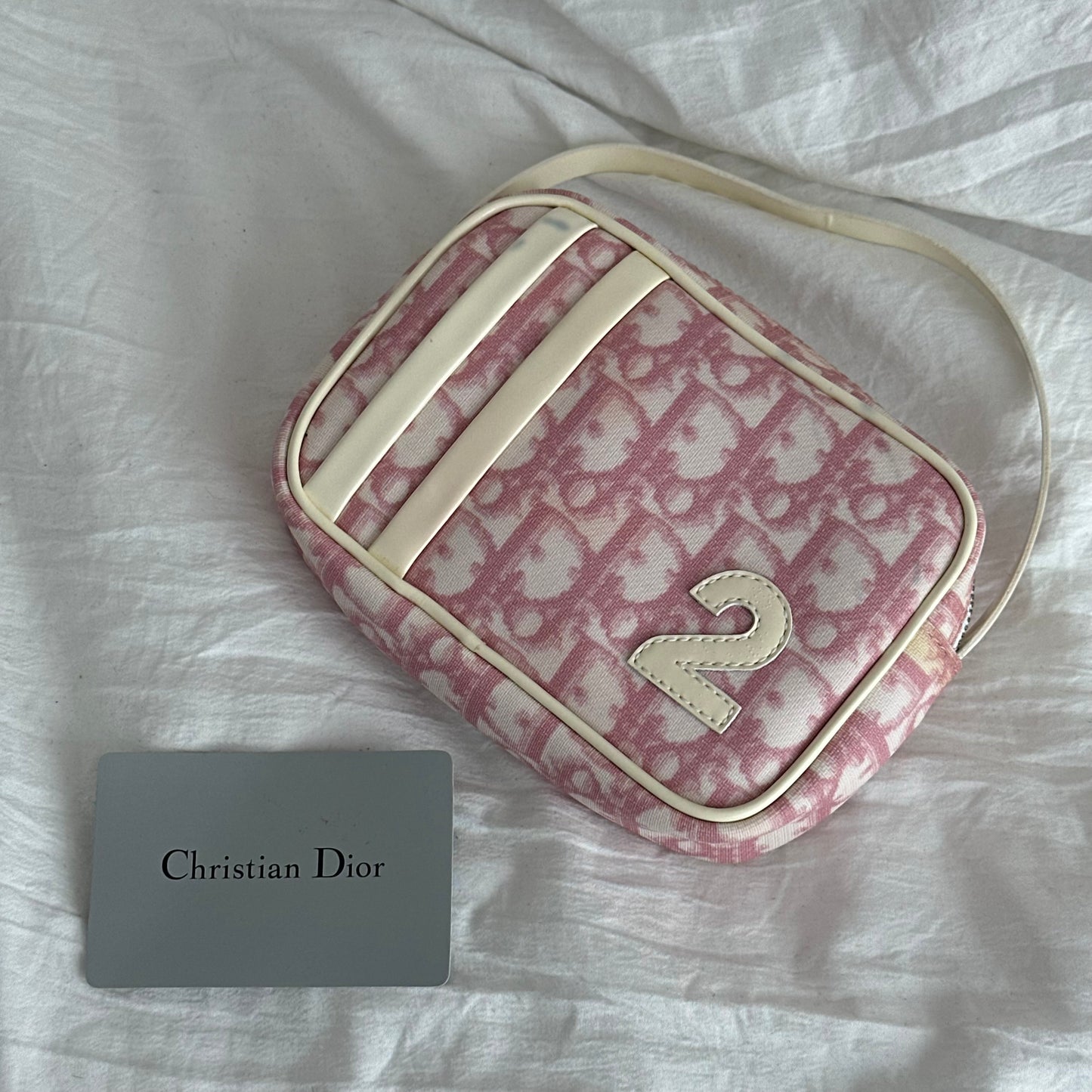 Christian Dior Pink Trotter Monogram Girly Mini Square Top Handle Pochette Bag