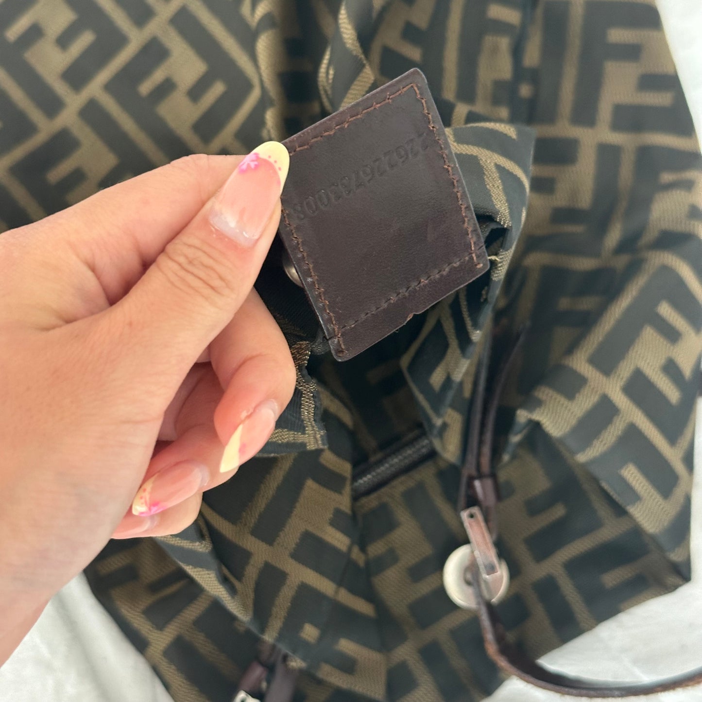 Fendi Zucca Monogram Shoulder Bag