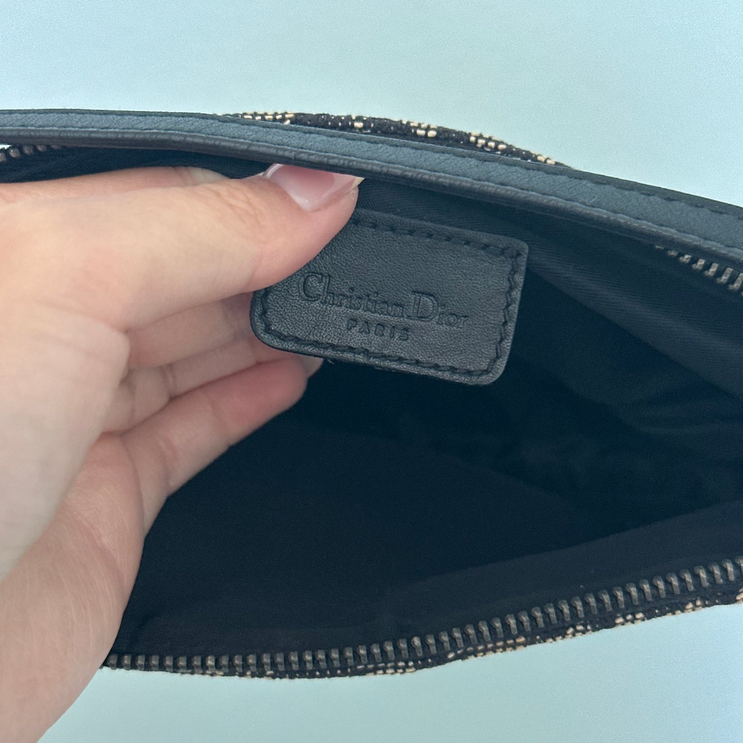 Christian Dior Trotter Black Monogram Saddle Bag