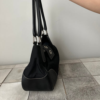 Prada Black Silver Moon Bag