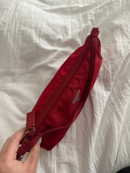 Prada Red Nylon Shoulder Bag