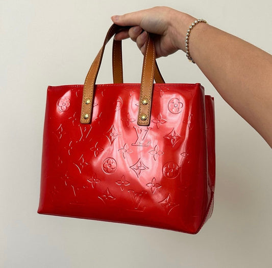 Louis Vuitton Red Vernis Reade PM Bag