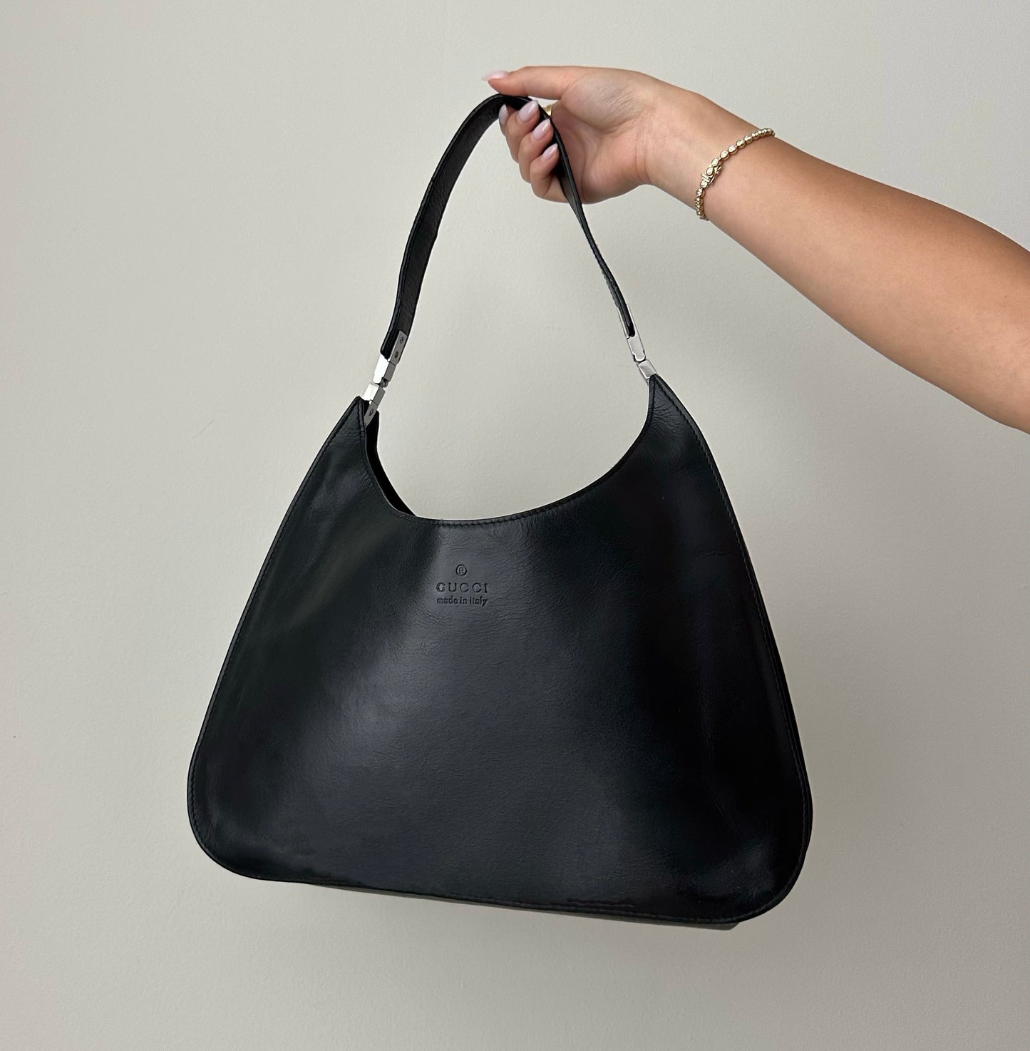 Gucci Black Leather Classic Shoulder Bag