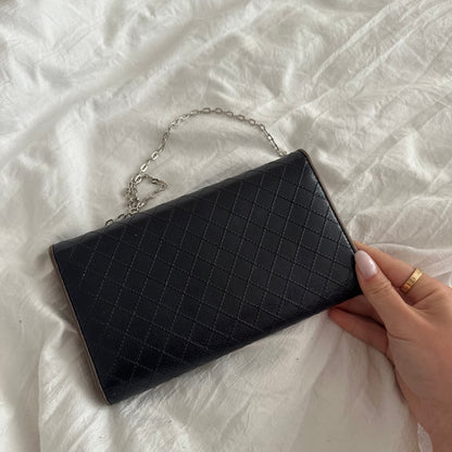 Chanel Patent Leather Quilted Wallet on Chain