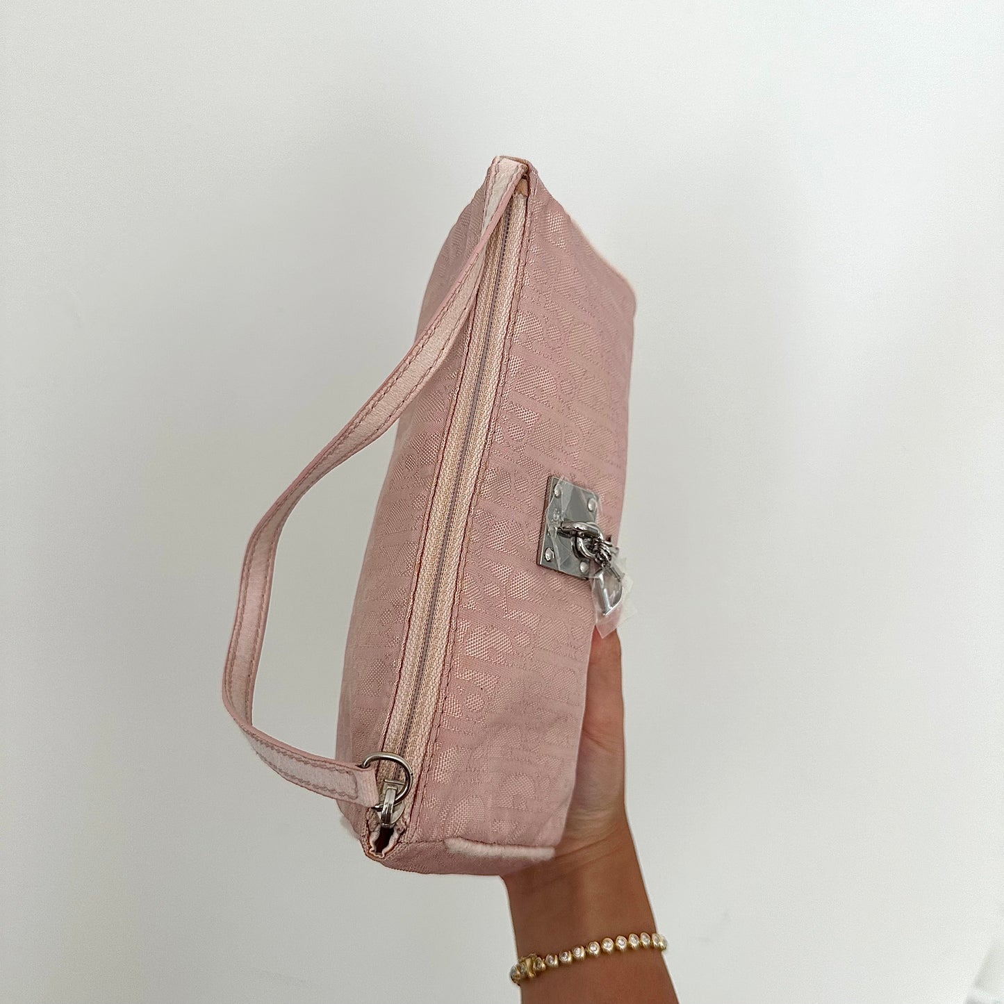 Christian Dior Light Pink Monogram Pochette Bag