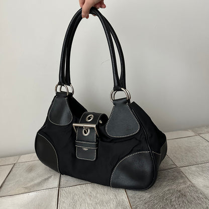 Prada Black Silver Moon Bag