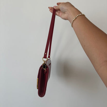 Louis Vuitton Red Vernis Pouch Shoulder Bag