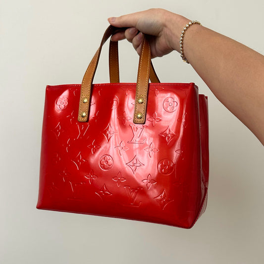 Louis Vuitton Red Vernis Reade PM Bag