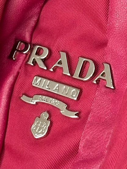 Prada Pink Leather Nylon Tote w/ Dustbag