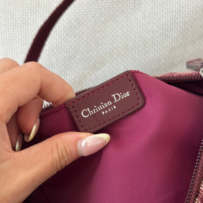 Christian Dior Burgundy Monogram Shoulder Bag