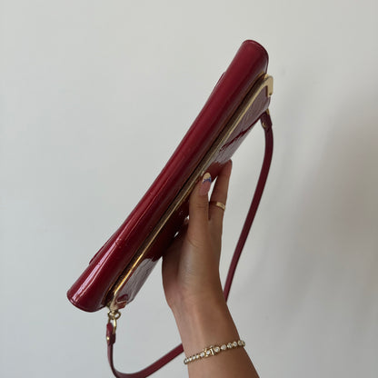 Louis Vuitton Red Vernis Pouch Shoulder Bag