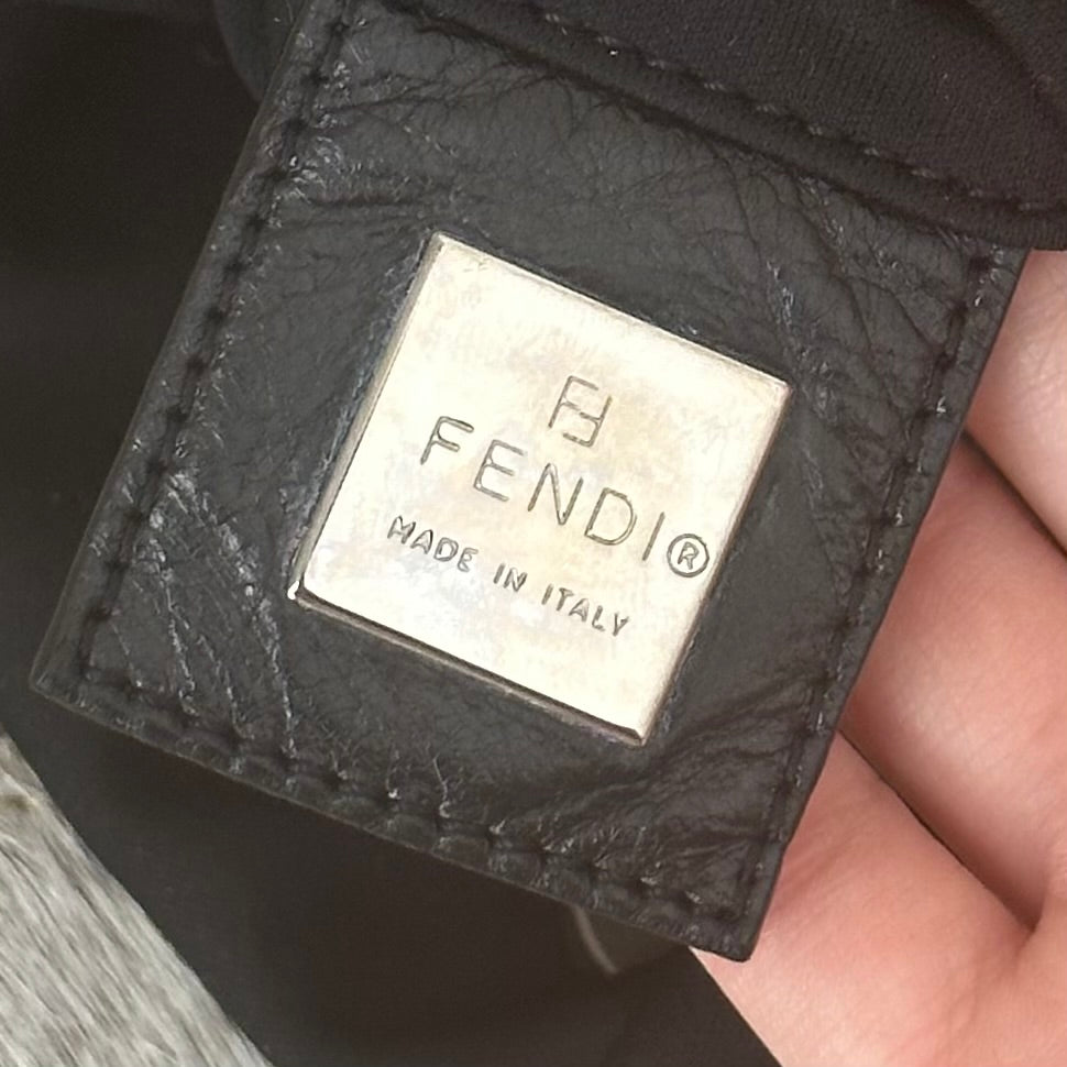 Fendi Neoprene Black Shoulder Bag