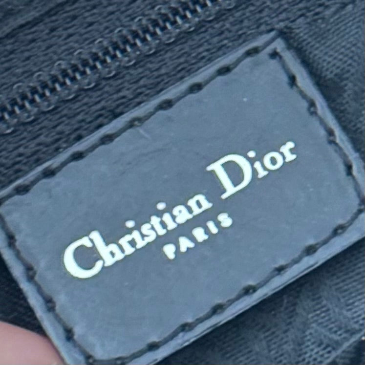 Christian Dior Black Nylon Silver Logo Bag