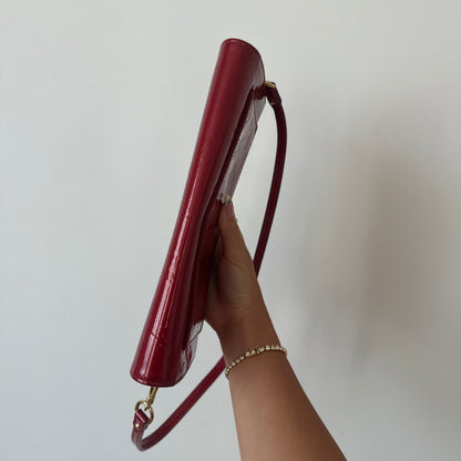 Louis Vuitton Red Vernis Pouch Shoulder Bag