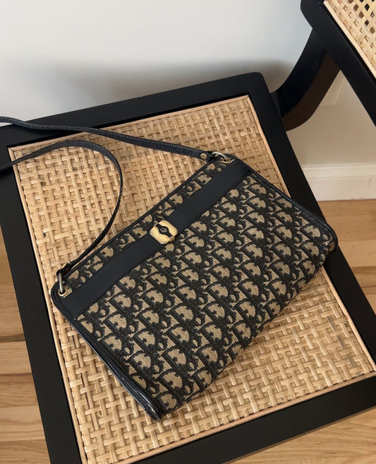 Christian Dior Navy Monogram 30 Montaigne Bag