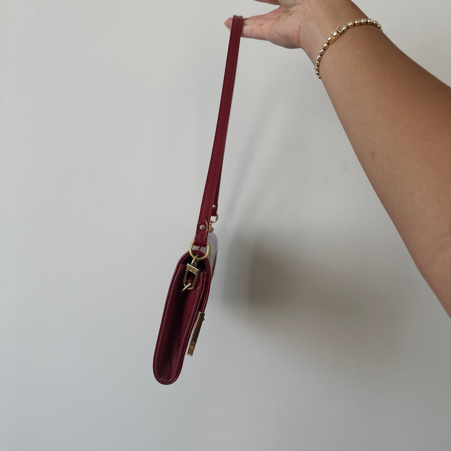 Louis Vuitton Red Vernis Pouch Shoulder Bag