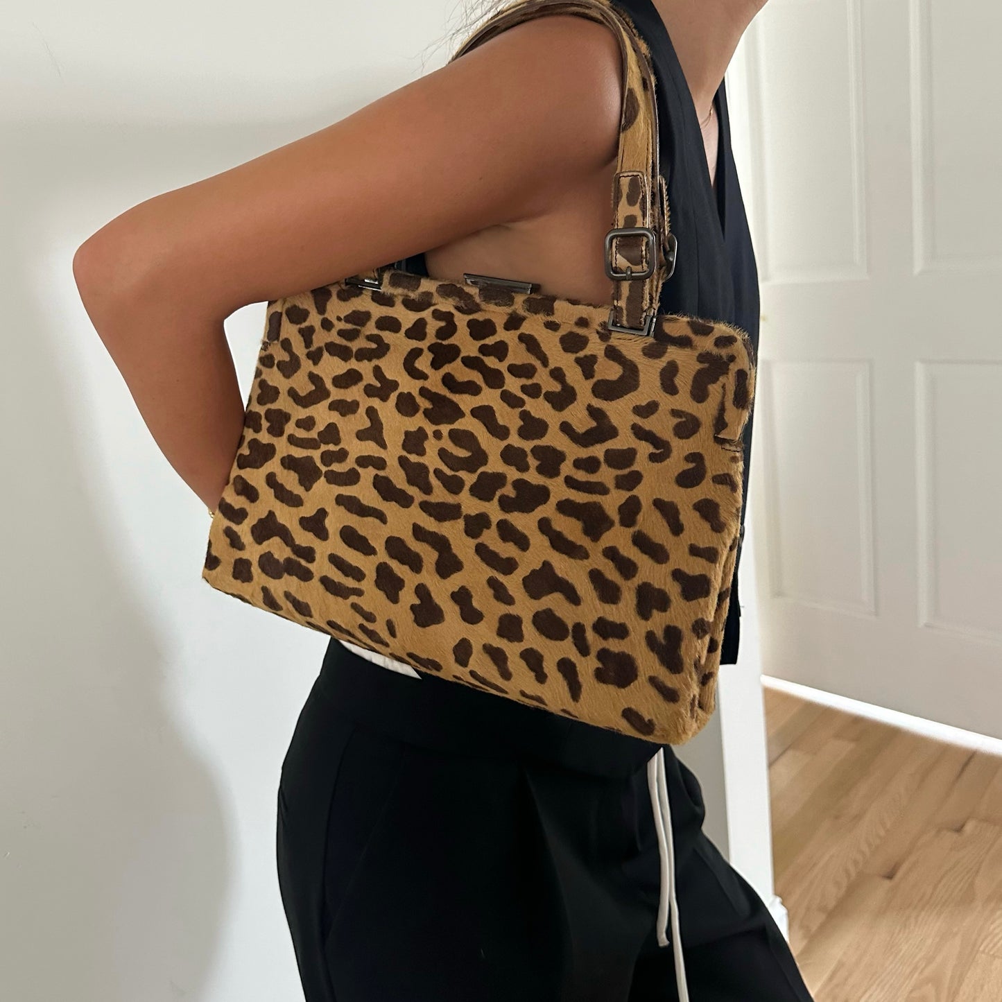 RARE Prada Ponyhair Cheetah Shoulder Bag w/ Papers