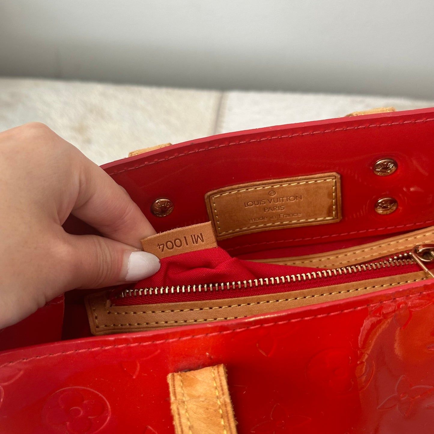 Louis Vuitton Vernis Red PM Bag