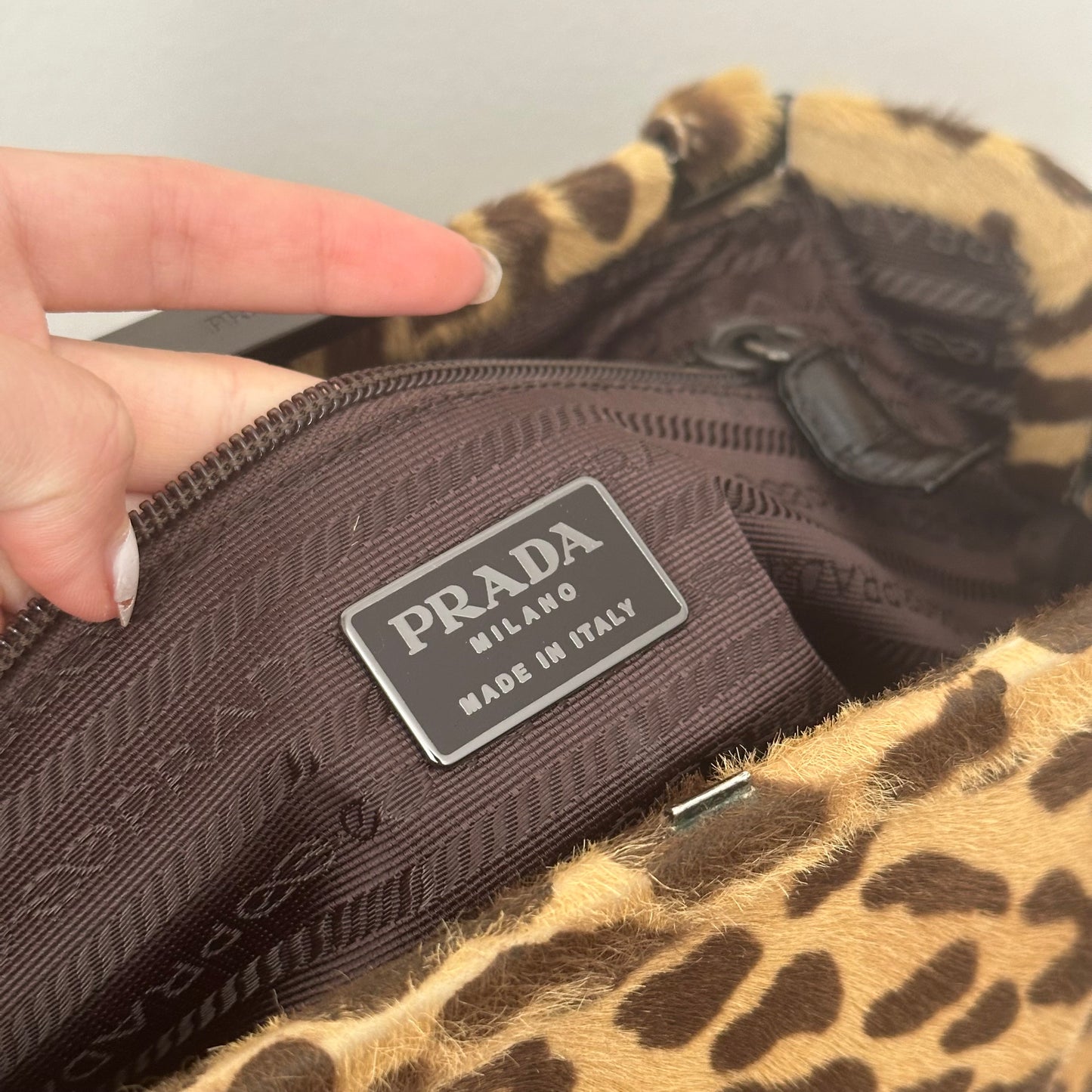 RARE Prada Ponyhair Cheetah Shoulder Bag w/ Papers