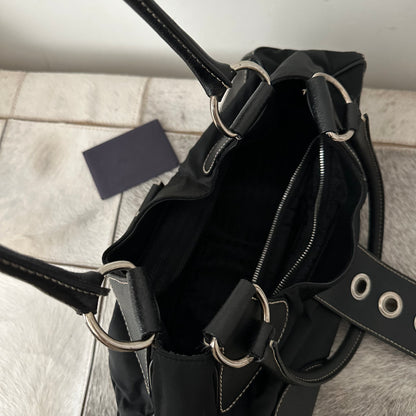 Prada Black Silver Moon Bag