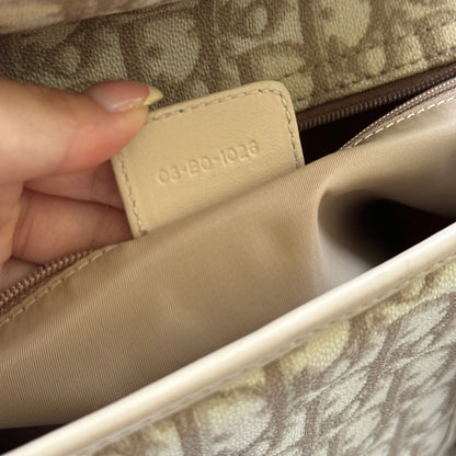 Christian Dior Romantique Beige Monogram Bow Shoulder Bag