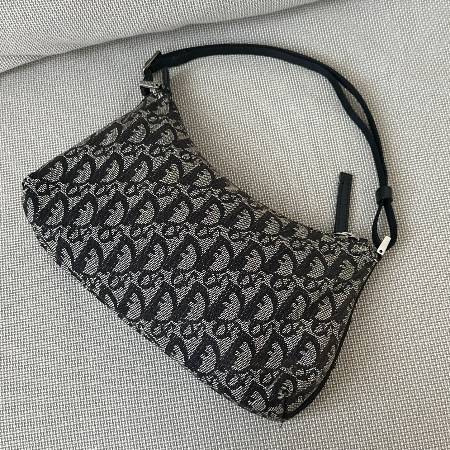 Christian Dior Black Monogram Shoulder Bag