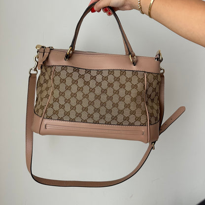 Gucci Mayfair Mauve Romantique Bow Tote w/ Crossbody Strap