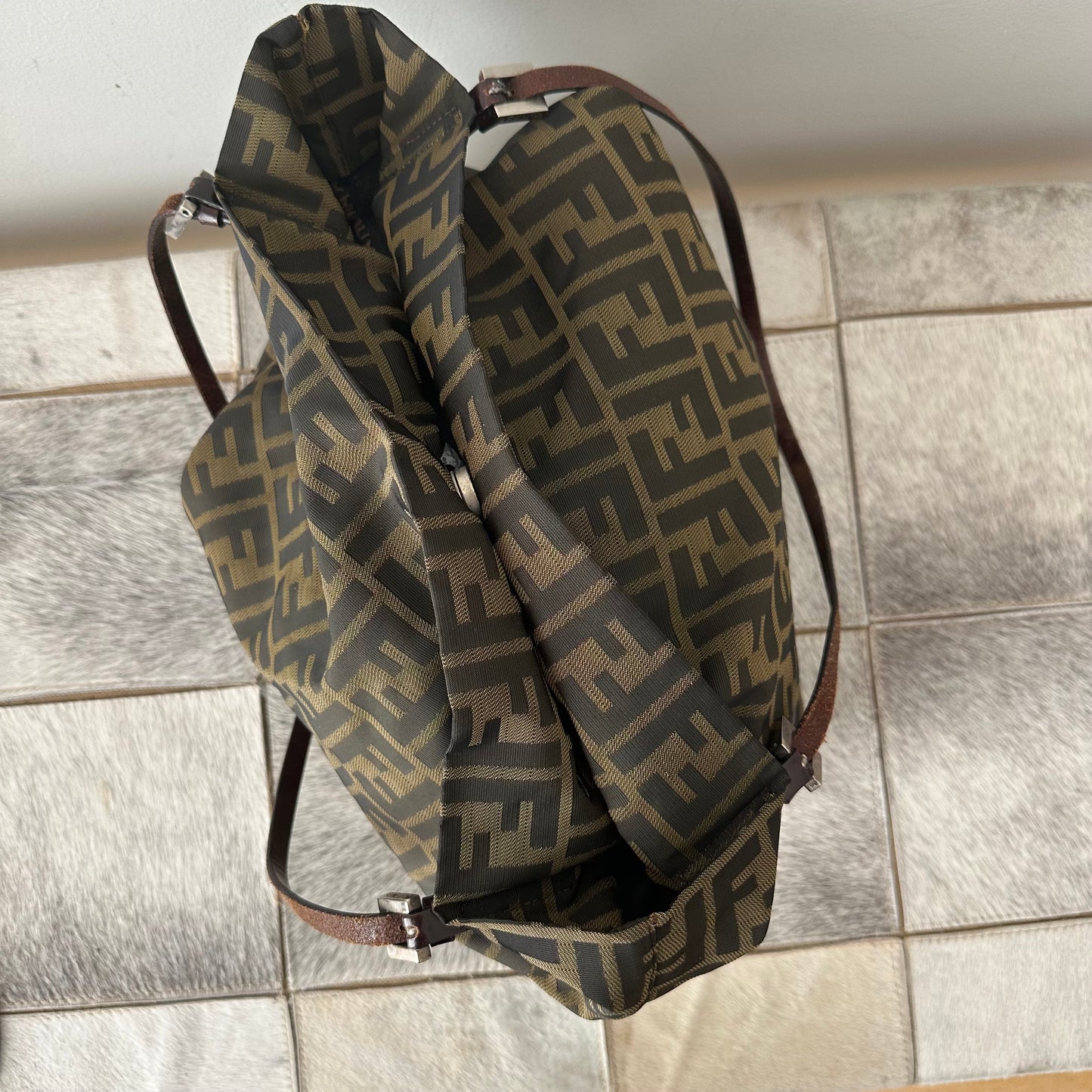 Fendi Zucca Monogram Shoulder Tote