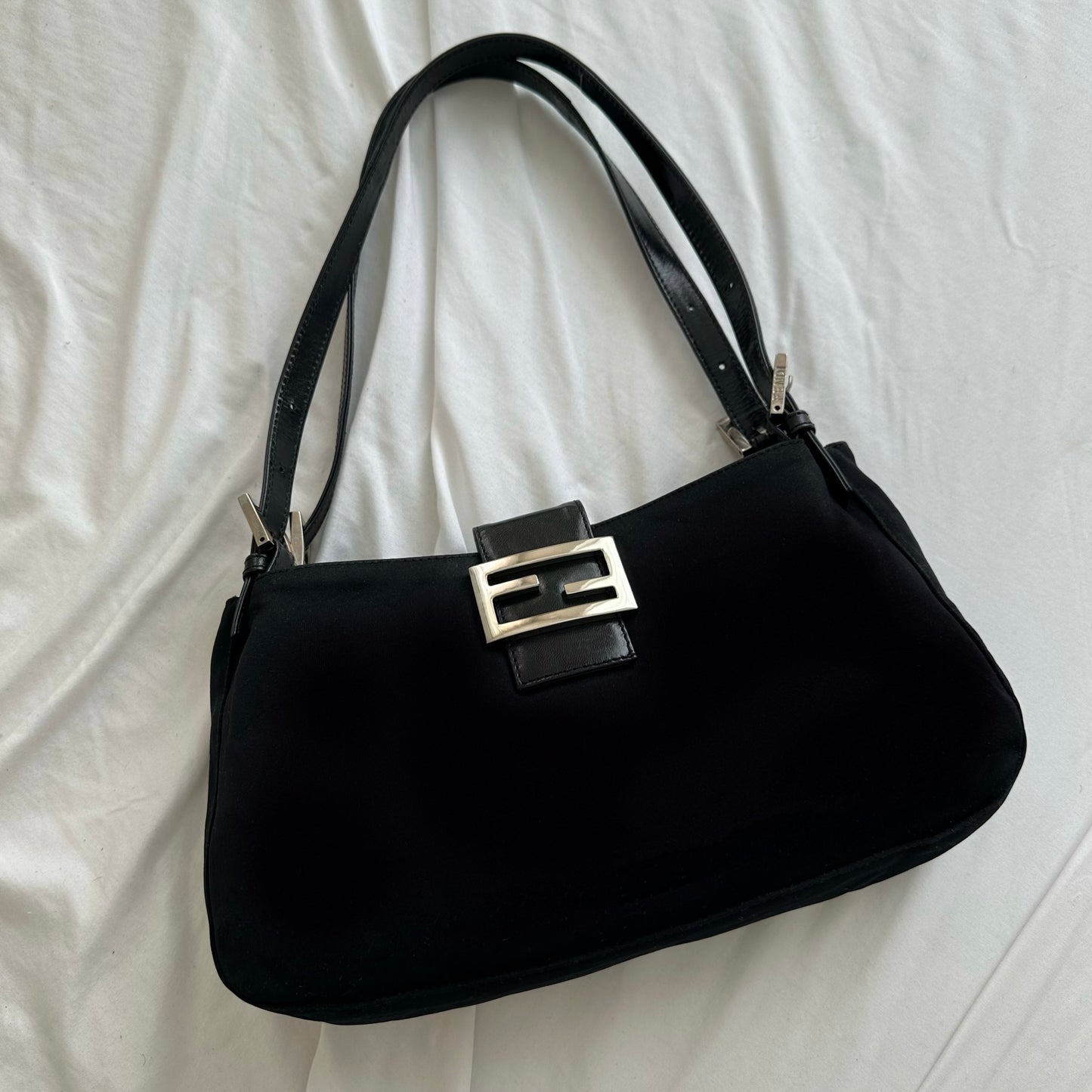 Fendi Black Mamma Baguette Shoulder Bag