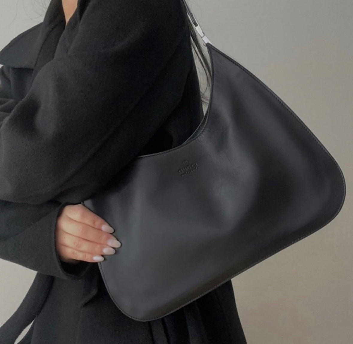Gucci Black Leather Classic Shoulder Bag