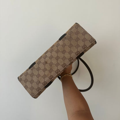 Gucci Brown Monogram Classic Structured Tote