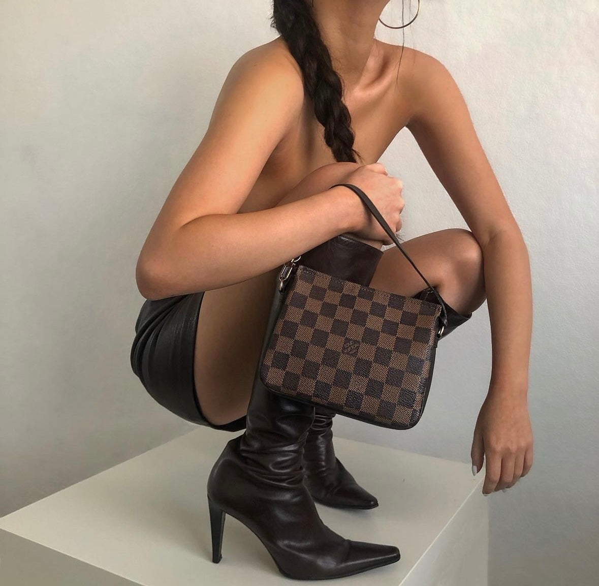 Louis Vuitton Brown Damier Monogram Ebene Trousse Pochette