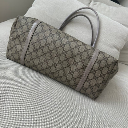 Gucci Monogram Supreme Medium Joy Lilac Tote Bag