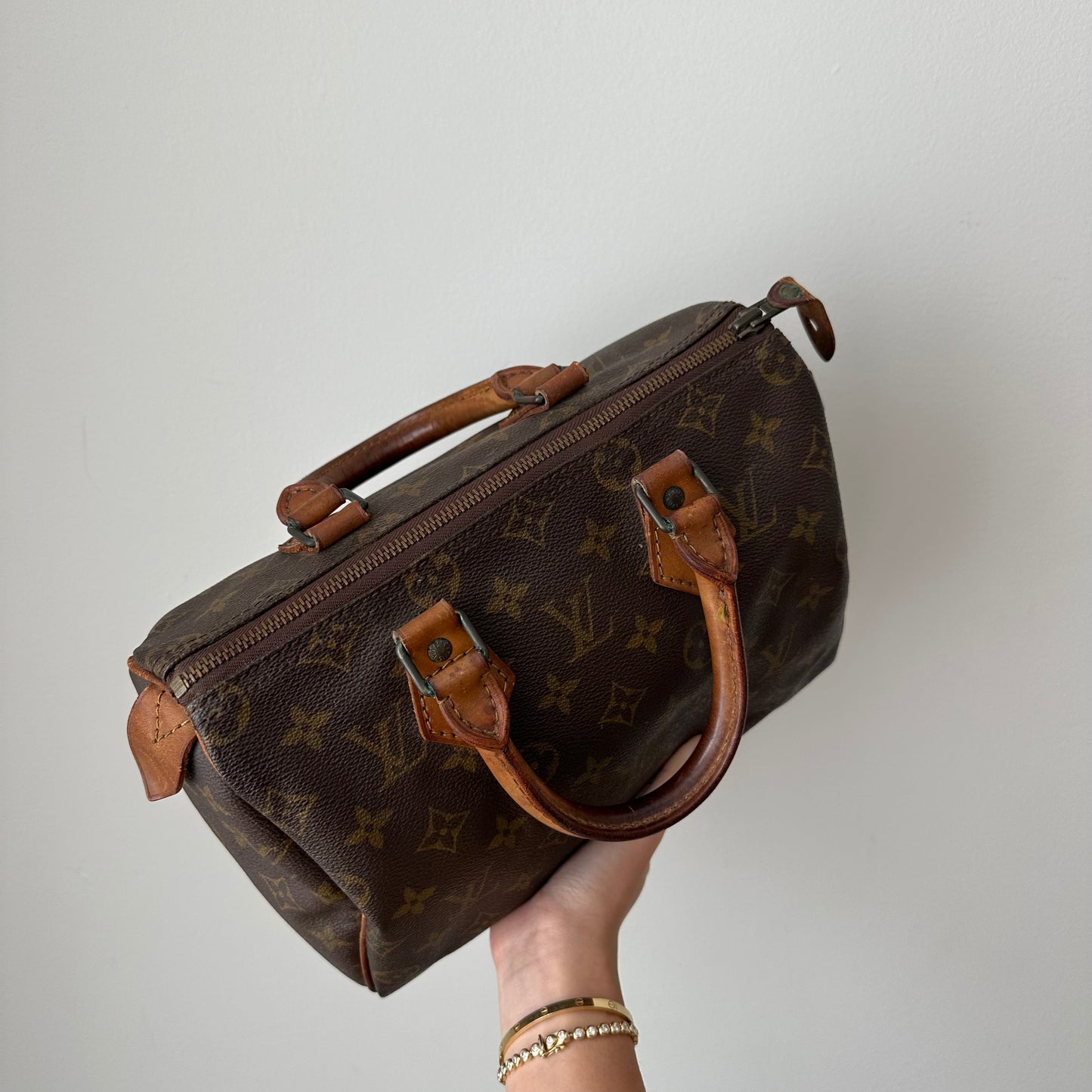 Louis Vuitton Brown Monogram Speedy 25